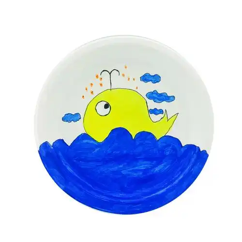 白色纸盘子纸碟儿童绘画画涂鸦 一次性纸盘幼儿园手工加厚纸盘