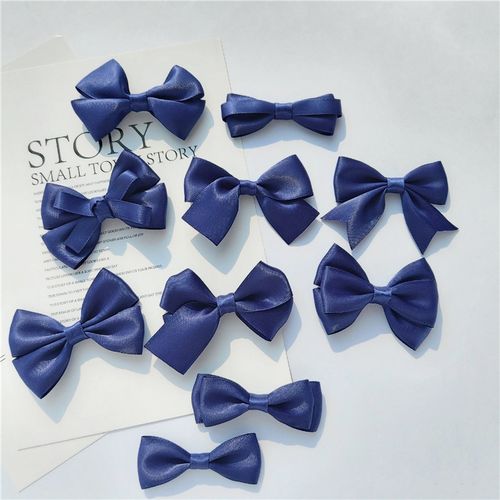 藏青色蝴蝶结夹子儿童发饰深蓝色发夹宝宝头饰韩国发卡女童侧边夹