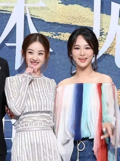 赵丽颖杨紫同框,一个可爱,一个憨,网友:都是头大惹的祸!