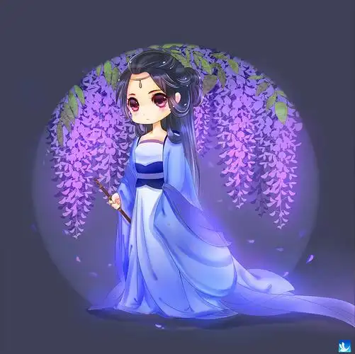 奇幻插画原创——紫月q版