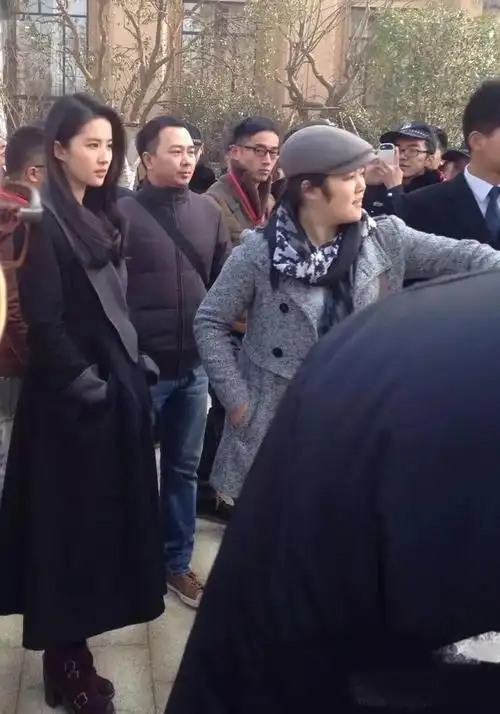 刘亦菲跟路人合影气质太好了脸小皮肤紧致30还有少女状态