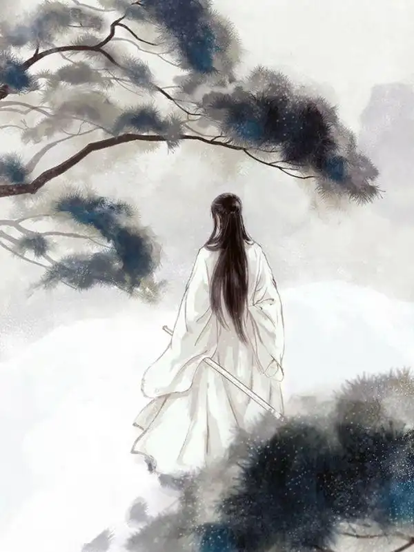 唯美古风背影图片