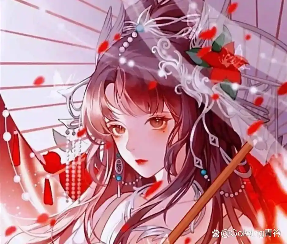 仙气古风头像(红)女