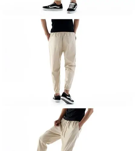 中国风棉麻男裤宽松直筒亚麻九分裤男装夏季休闲裤束脚哈伦裤子潮