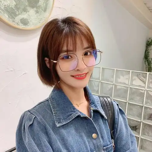 2021新款大框防蓝光眼镜框女 轻盈近视眼镜学生配镜 时尚素颜眼镜