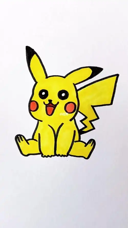 教你画可爱的皮卡丘