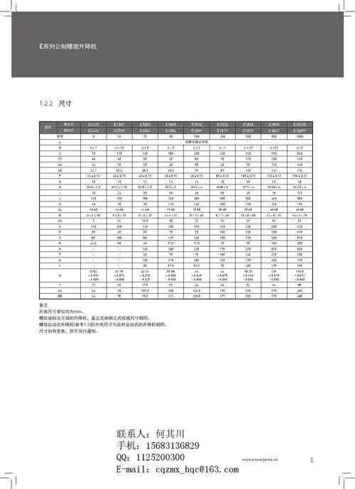 power jacks e系列公制梯形丝杆螺旋升降机