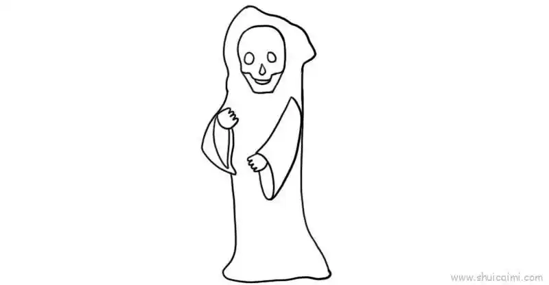 死神儿童画怎么画 死神简笔画图片大全