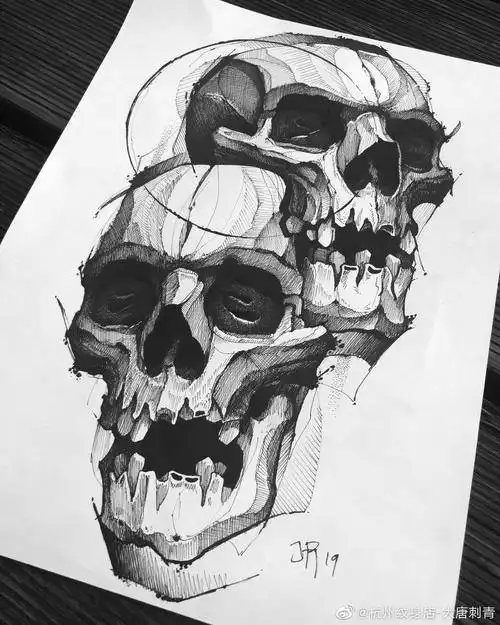 纹身骷髅系列纹身手稿分享