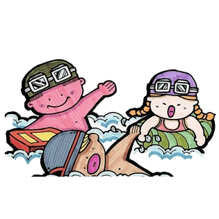 pngpsd2000*2000手绘体育用品游泳衣插画pngpsd2000*2000手绘女生跳水