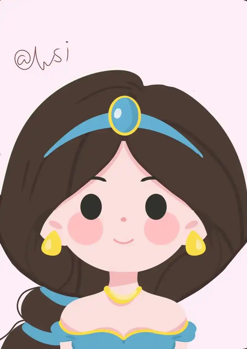 手绘卡通头像 #q版 #画画打卡 #画渣进步史 迪士尼公主 - 抖音