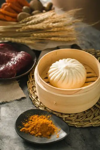 中华传统美食甘其食包子美食摄影