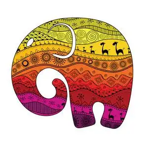 大象矢量剪影图片