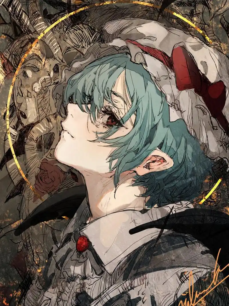 一组侧脸动漫人物插画, 这眼神清澈见底, 主要有一种六亲不认的内味