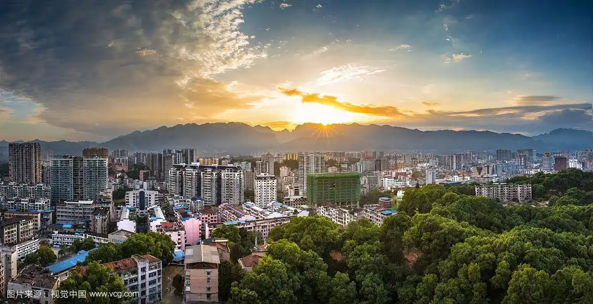 恩施市日落风光