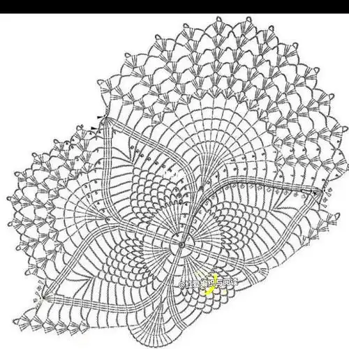 钩针桌布附图解