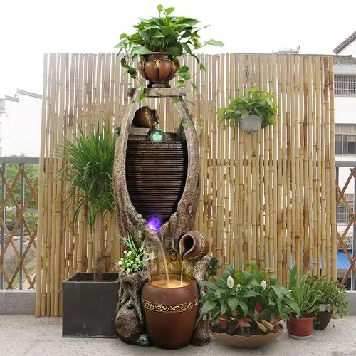 阳台景观喷泉流水摆件家居装饰品客厅风水轮招财室内循环水景转运