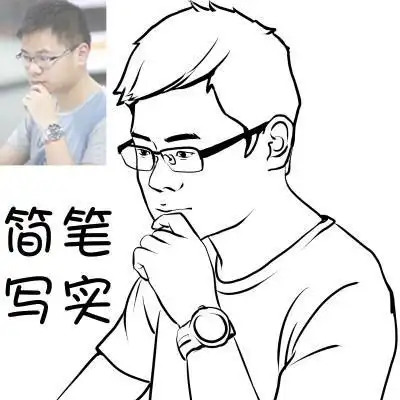 黑白头像照片线稿婚礼logo简笔画漫画真人照片转手绘设计定制