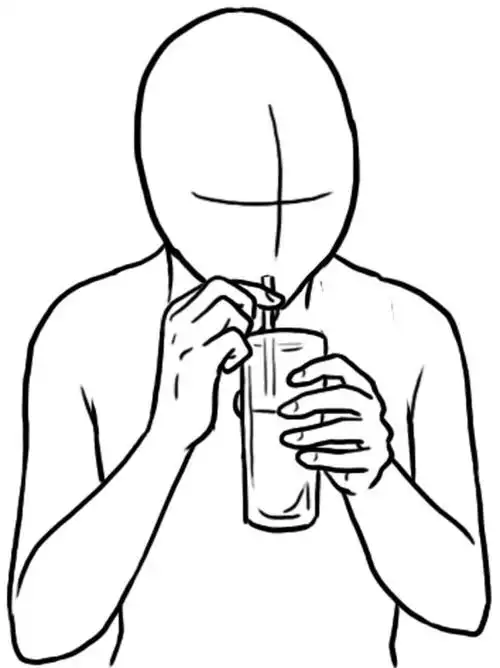 一些人人体动态,除了姿势角度的不同,饮… - 半次元 - acg爱好者