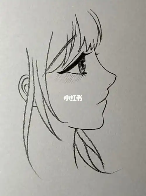教程ω教程简笔画侧脸简笔画教程人文绘画人物侧脸简笔画女孩人物侧脸