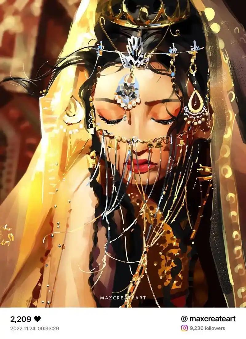 更加好看精致的人像专题 #插画分 - 抖音