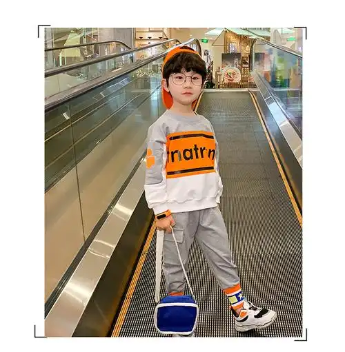 穿的男童套装春秋装2020新款洋气儿童韩版中小童衣服宝宝两件套潮童装