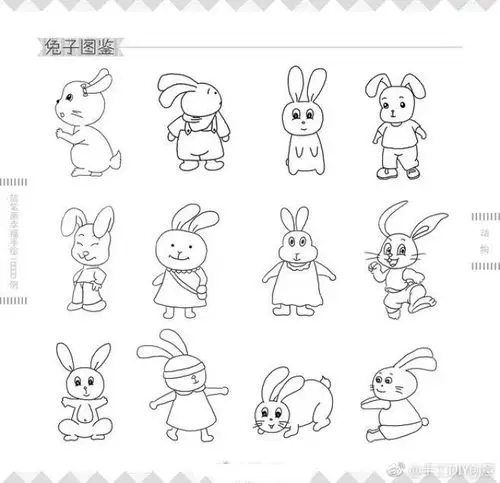 简笔画小动物图例,寒假快到了,教家里的孩子画吧