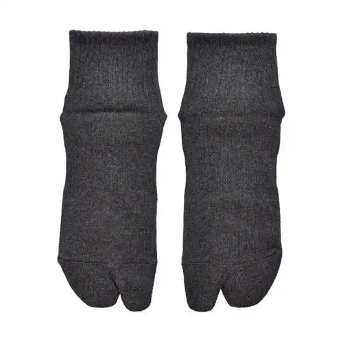 无印良品muji男式合脚直角足底起绒日式短布袜炭灰色2527cm