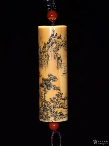 微雕山水意境吊坠