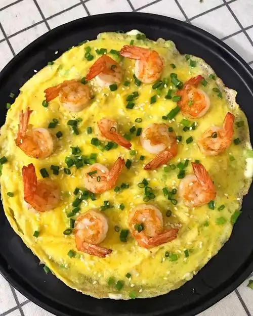 sabreen做的鲜虾煎蛋