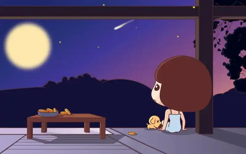 中秋节可爱卡通高清电脑桌面主题壁纸(二)