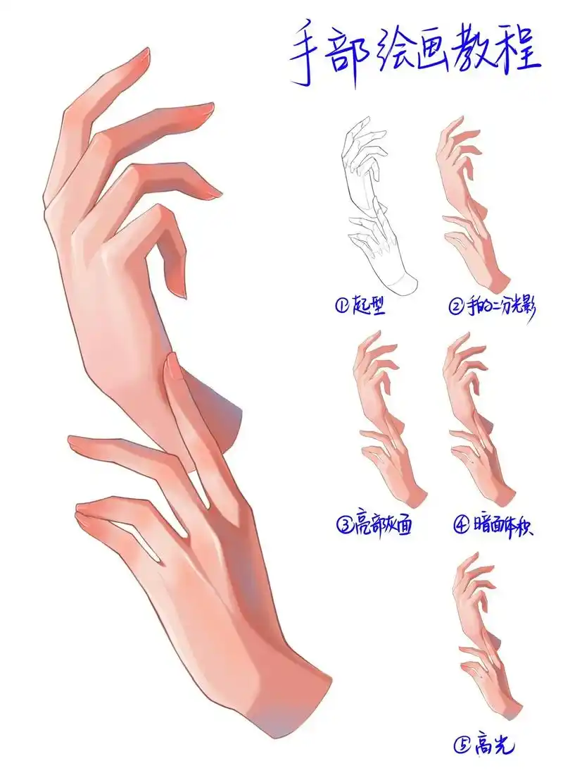 手部绘画教程.#绘画教程 #procreate绘画 #一起学 - 抖音