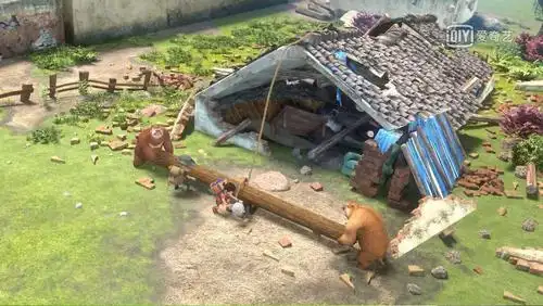 其实熊出没探险日记中还有这四个穿帮镜头老奶奶的演技不错