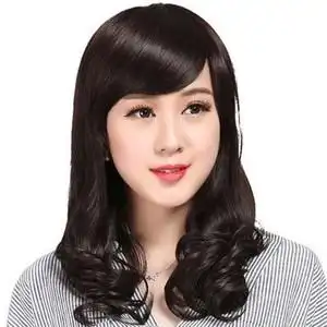 中长发斜刘海长卷发妈妈假发中老年透气逼真时尚气质无痕轻薄烫发