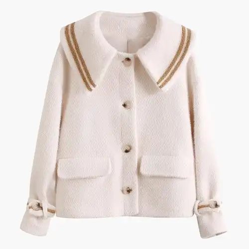 甜美学院风呢子大衣学生毛呢外套女小个子短款女