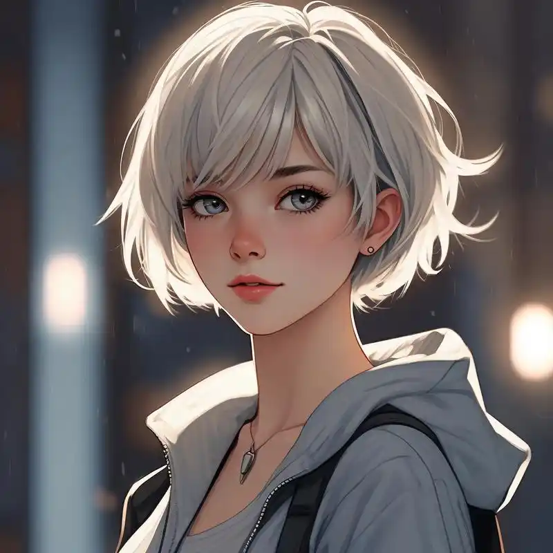 98短发女生的阳光魅力92 短发女生,干净利落,阳光洒落,魅力四射.