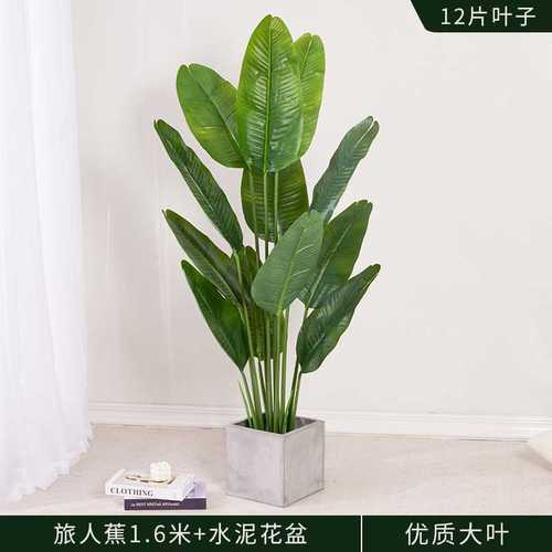 北欧大型仿真绿植假植物盆栽摆件旅人蕉落地天堂鸟客厅室内装饰树