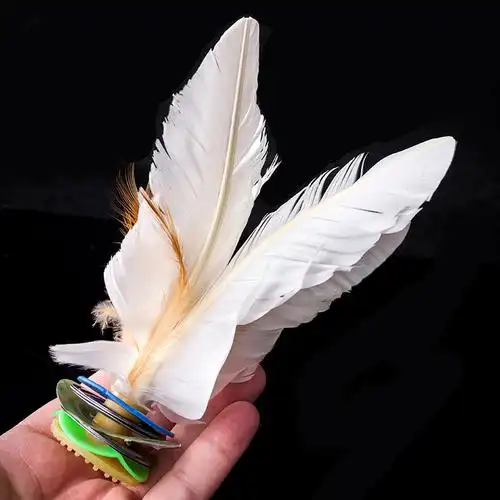 鹅毛白色羽毛毽子幼儿园儿童小学生毽球训练比赛毽子