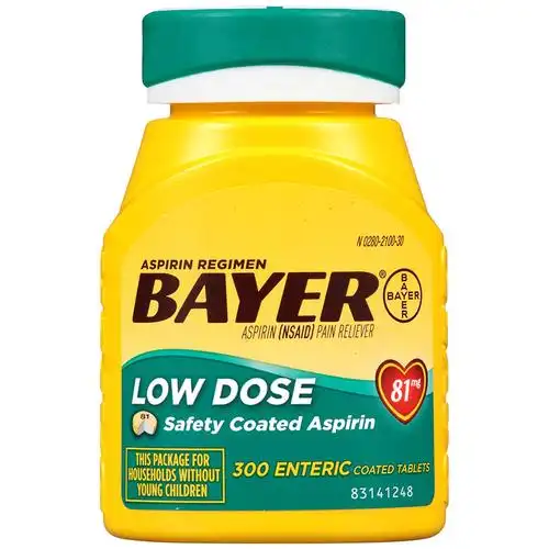 美国拜耳阿司匹林aspirin低剂量bayer肠溶片81