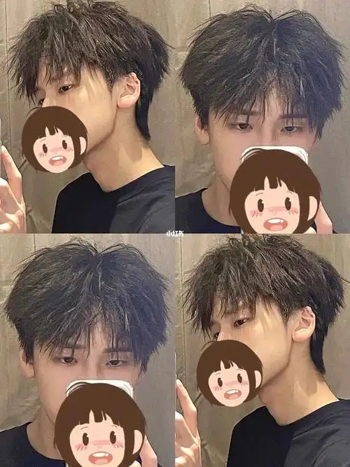 蓬松增发量的男生发型/北京男士烫发