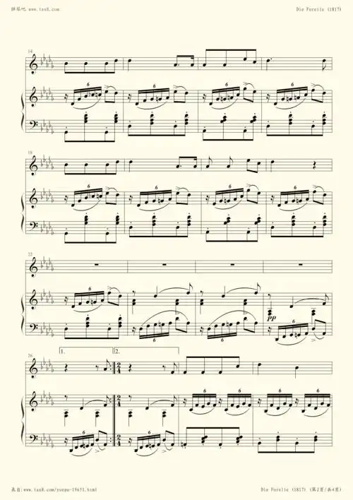 钢琴谱 - 鳟鱼(舒伯特)