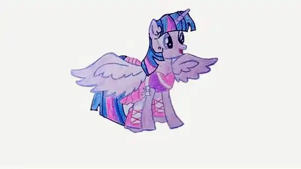 简笔画小马宝莉--紫悦 公主