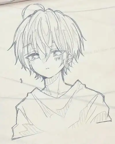 男生为主的动漫线稿不难寒假画画吧