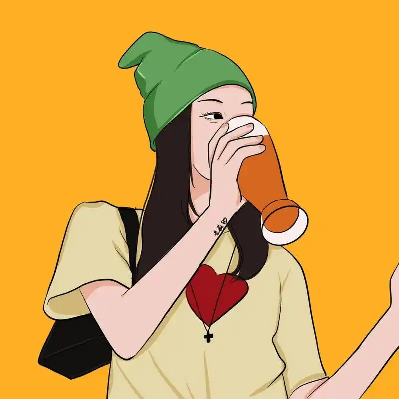 插画 | 头像 | 炎炎夏日来杯冰果汁吧 图片可做个人头像,个人壁纸