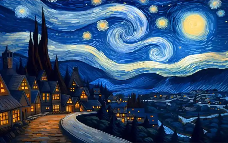 第49期《北欧小镇2》会动的梵高画,千万不要一直盯着看,wallpaper4k高