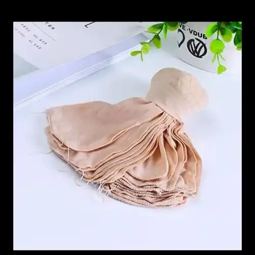 天鹅绒包芯丝肉色短丝袜防勾丝薄款 春夏季 黑色丝袜短袜女 40双 - 备