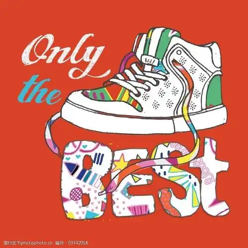 印花矢量图t恤图案图文结合生活元素鞋子免费素材