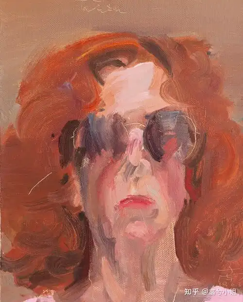 童雁汝南看似带有表现意味的油画肖像,实际借用的是中国传统山水画