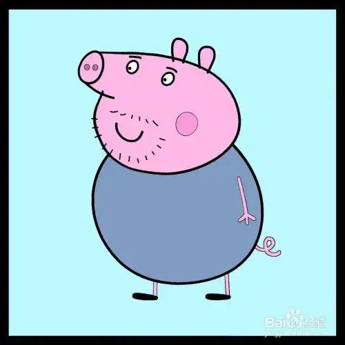小猪佩奇猪爷爷简笔画6