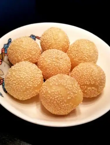 淏枚子做的空心麻团